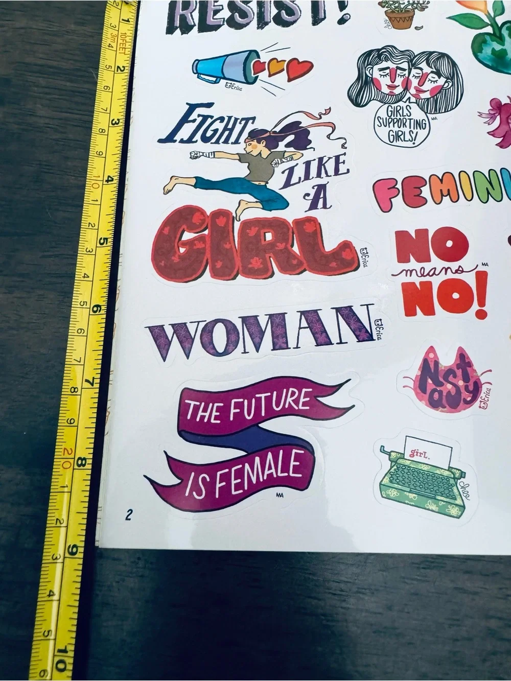 Feminist Female Resist Stickers